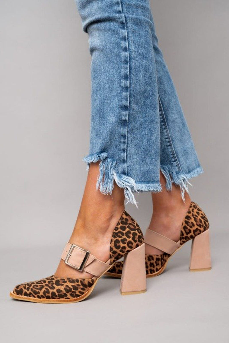 Avano™ - Sandali leopardati in pelle scamosciata