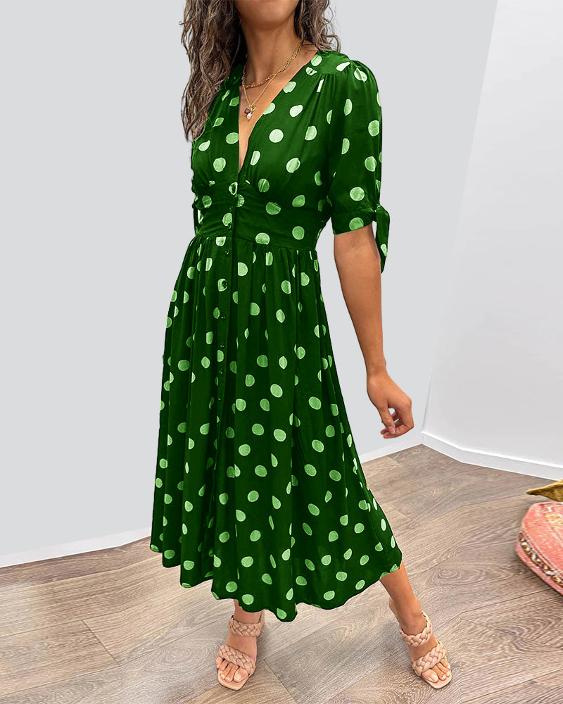 Monica™ - Elegante Abito a Pois