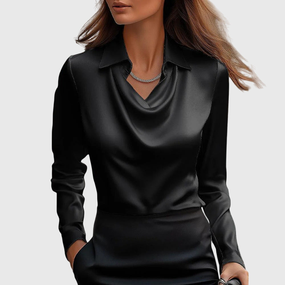 Antonella™ - Blusa plissettata lucente