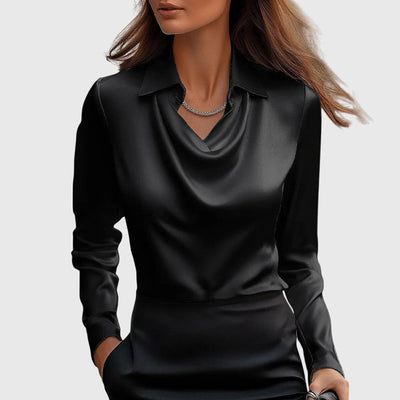 Antonella™ - Blusa plissettata lucente