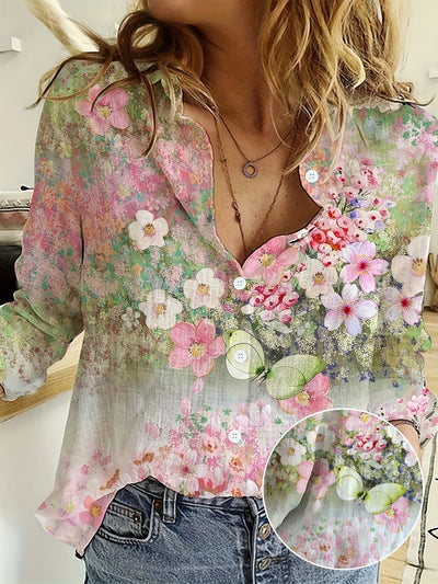 Mira™ - Camicia a maniche lunghe floreale