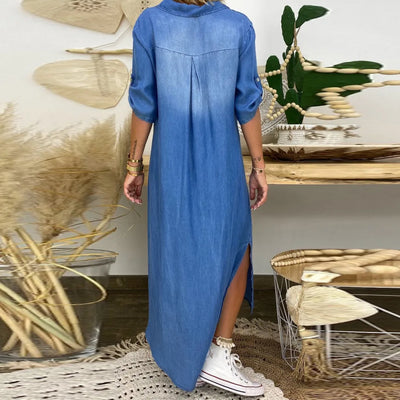 Claudia™ - Abito Lungo Stile Jeans