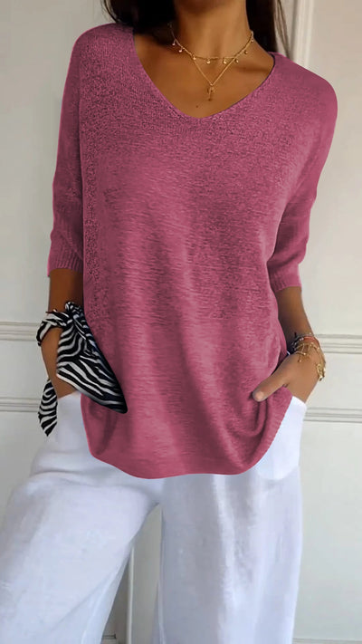 Chiara™ - Top V-Neck Senza Tempo