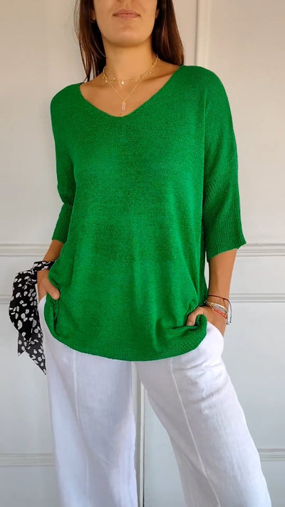 Chiara™ - Top V-Neck Senza Tempo