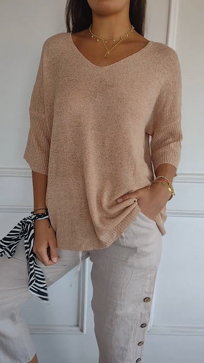 Chiara™ - Top V-Neck Senza Tempo