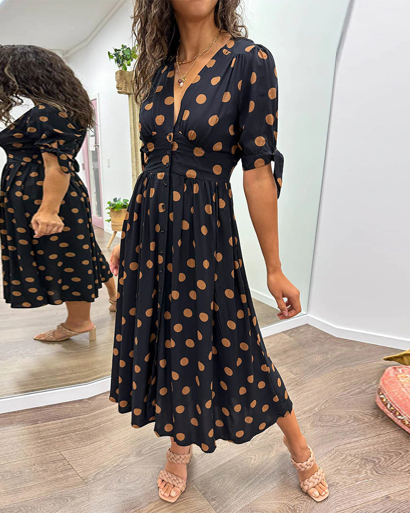 Monica™ - Elegante Abito a Pois