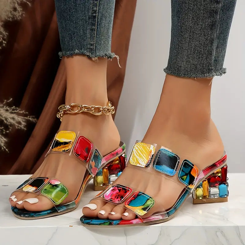 Chiara™ - Sandali Colorati con Doppia Cinghia