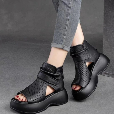 Federica™ - Sandali ortopedici in pelle senza tempo