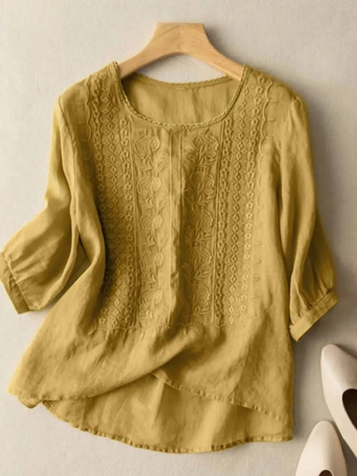 Firenze™ - Blusa Boho Ricamata in Cotone