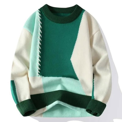 Marcello™ – Maglione Patchwork Artistico