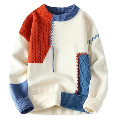 Marcello™ – Maglione Patchwork Artistico