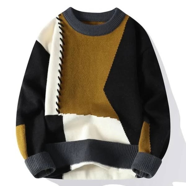 Marcello™ – Maglione Patchwork Artistico