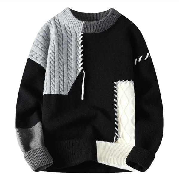Marcello™ – Maglione Patchwork Artistico