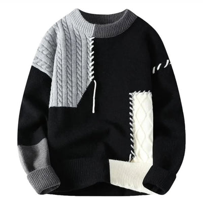 Marcello™ – Maglione Patchwork Artistico