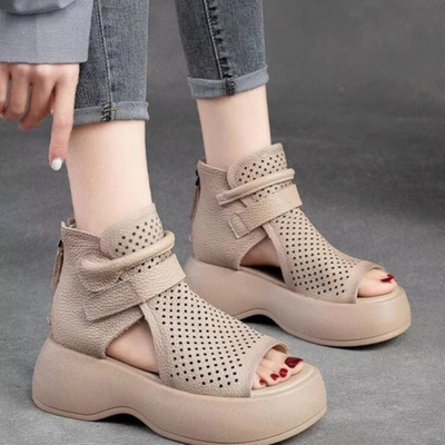 Federica™ - Sandali ortopedici in pelle senza tempo