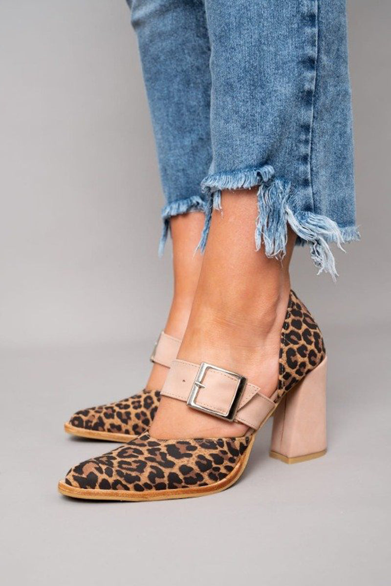 Avano™ - Sandali leopardati in pelle scamosciata