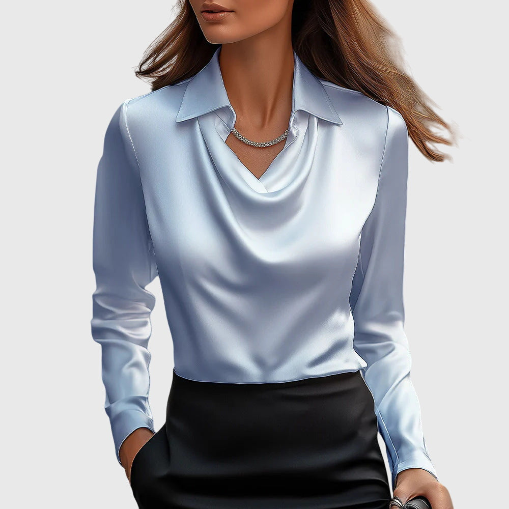 Antonella™ - Blusa plissettata lucente