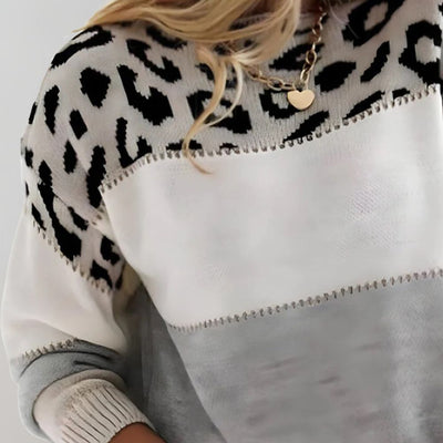 Giulia™ - Maglione Casual con Stampa Leopardata