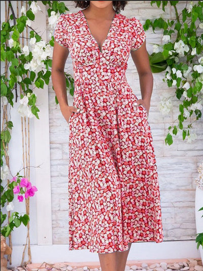 Fienna™ – Vestito Midi con Bottoni