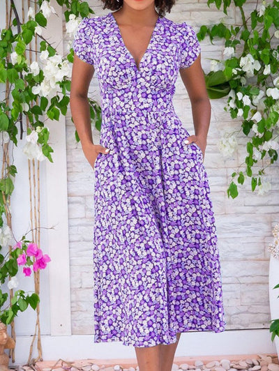 Fienna™ – Vestito Midi con Bottoni