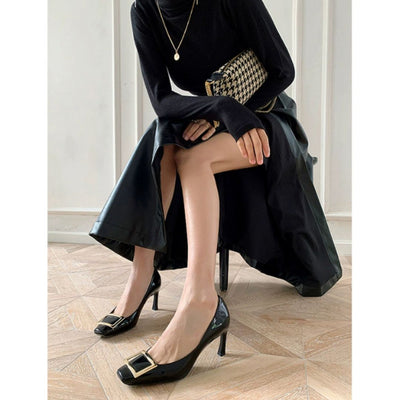 Teona™ - Eleganti sandali con punta quadrata e tacco medio