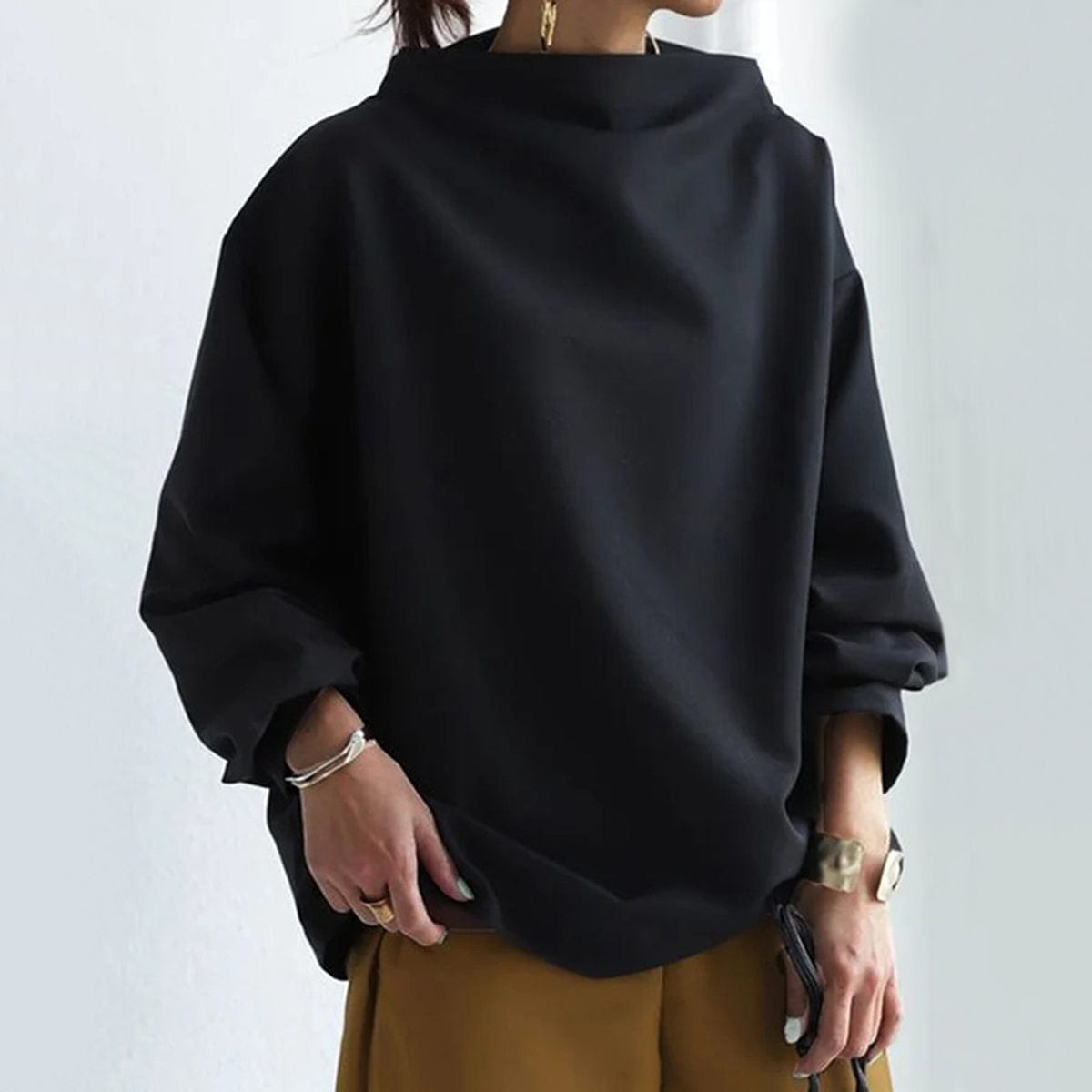 Elly™ - Top Casual con Collo Alto
