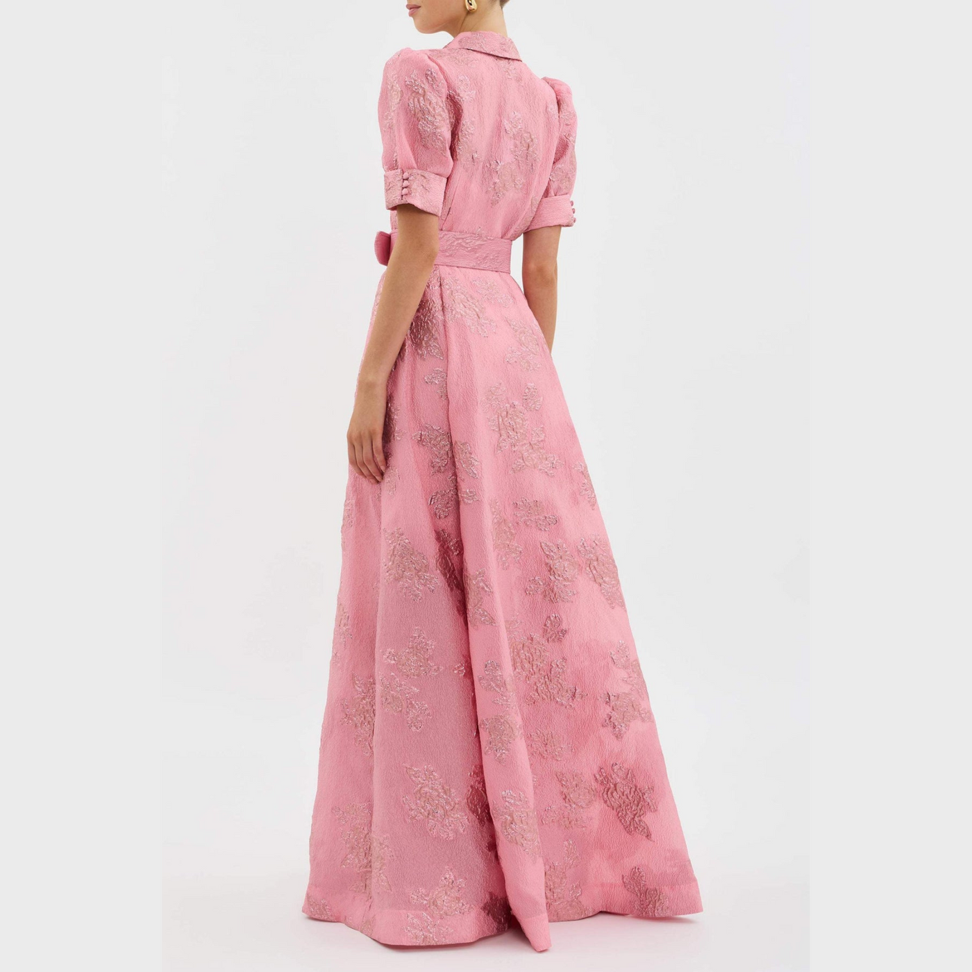 Assunta™ - Vestito Rosa con Maniche a Palloncino