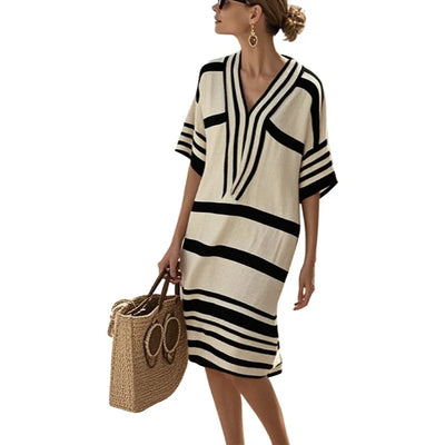 Enrica™ - Flowing striped dress