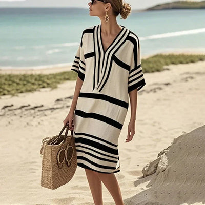 Enrica™ - Flowing striped dress