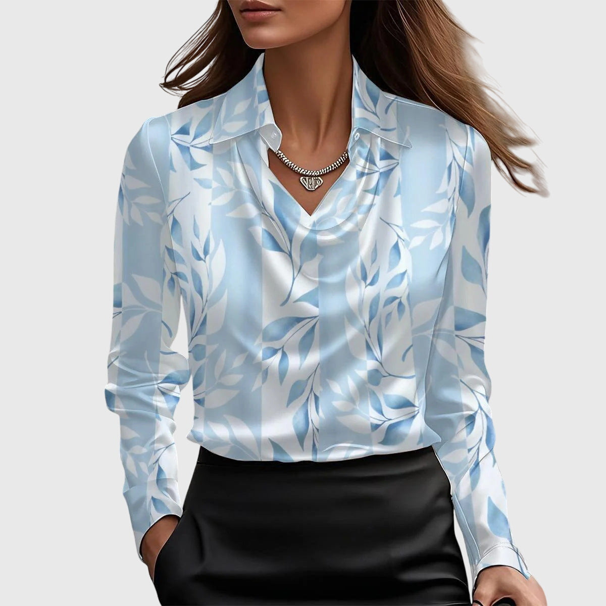 Antonella™ - Blusa plissettata lucente