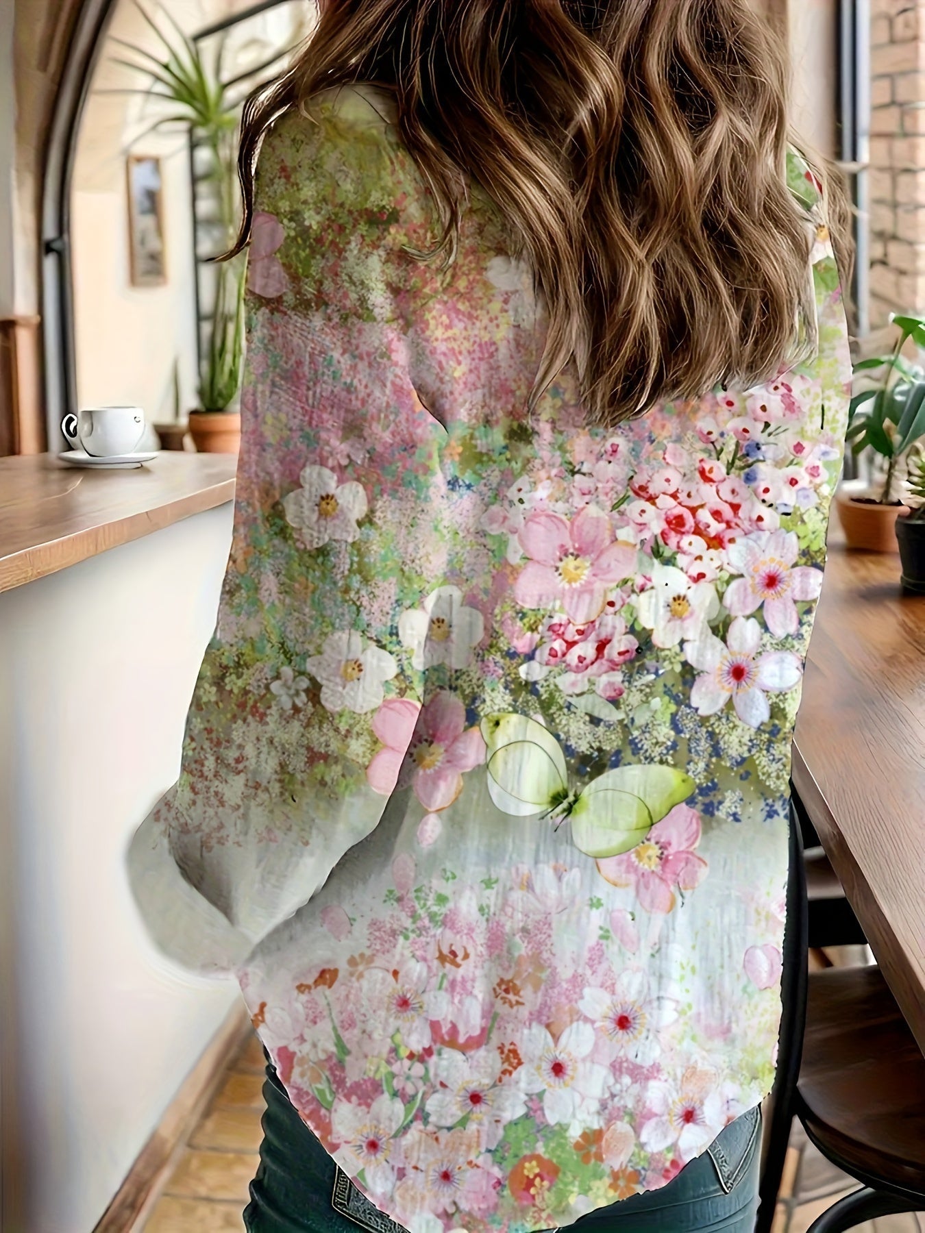 Mira™ - Camicia a maniche lunghe floreale