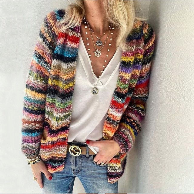 Francesca™ - Cardigan Multicolore Accogliente