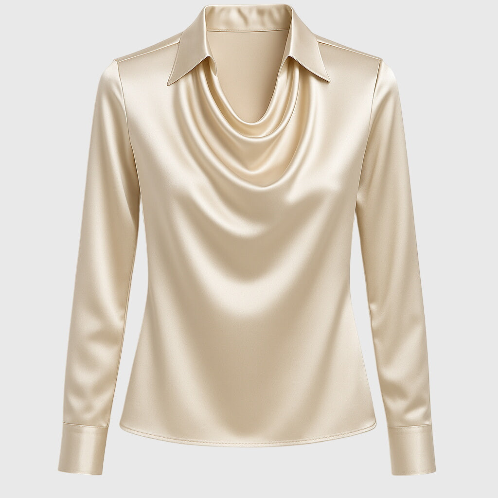 Antonella™ - Blusa plissettata lucente