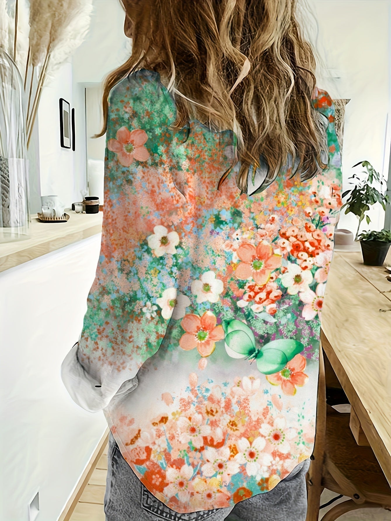 Mira™ - Camicia a maniche lunghe floreale