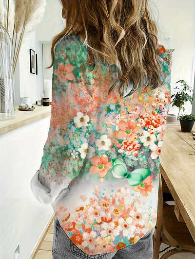 Mira™ - Camicia a maniche lunghe floreale