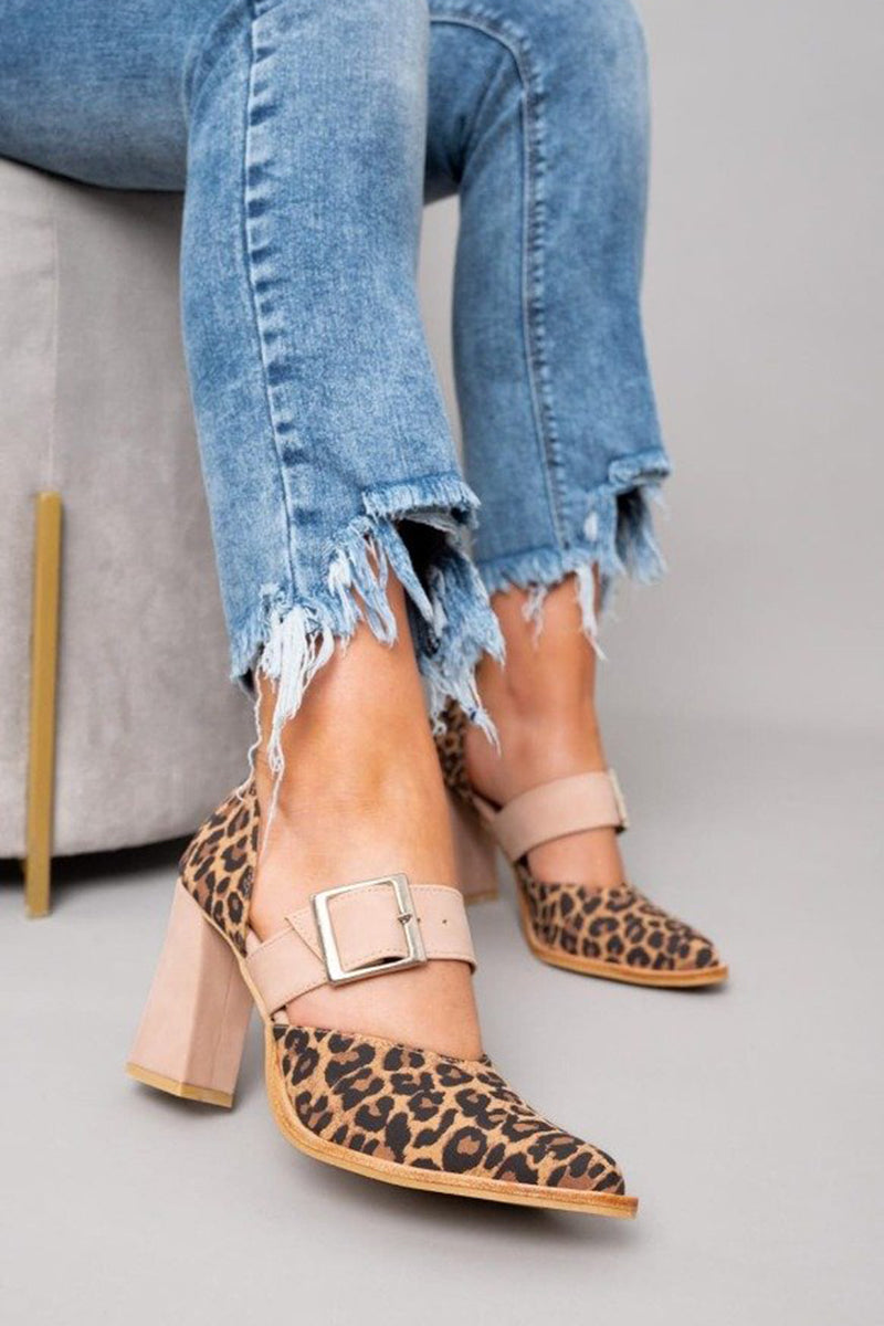 Avano™ - Sandali leopardati in pelle scamosciata