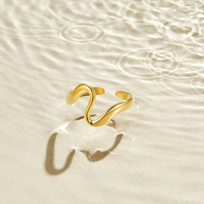 Anello Onda Dorata